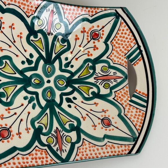 Safi Moroccan Pottery Signed Handmade Bowl Wall Decor - Picture 3 of 7